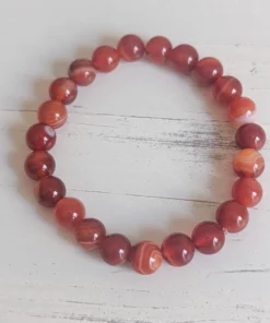 bracelet en agate rouge