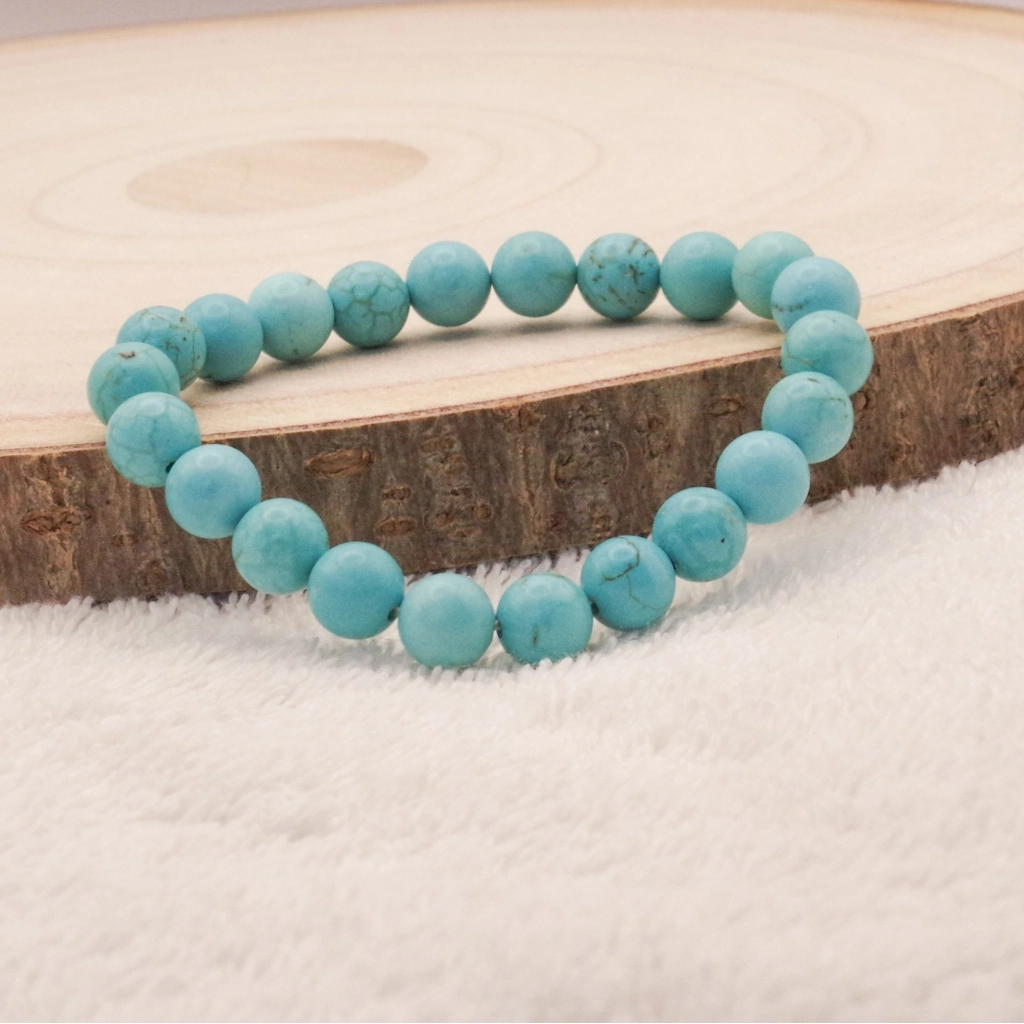 Bracelet en pierre turquoise (8mm)