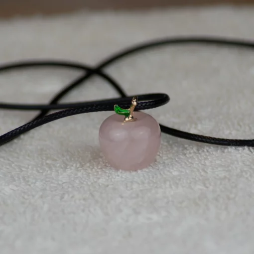 collier en quartz rose en pomme, vue intèrieur