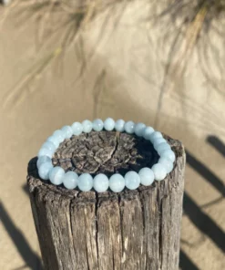 Bracelet en aigue-marine (8mm)