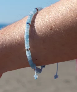 bracelet d'aigue marine de 4mm