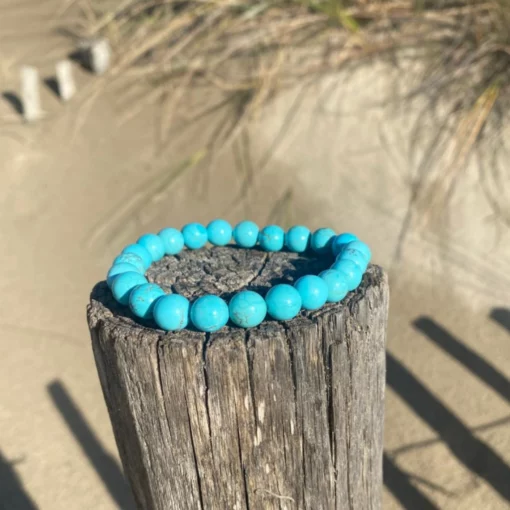 Bracelet en pierre turquoise (8mm) – Image 5