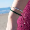 bracelet en malachite et howlite