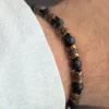 bracelet en pierre naturelle onyx et hématite