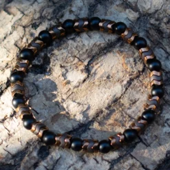 bracelet onyx et hématite