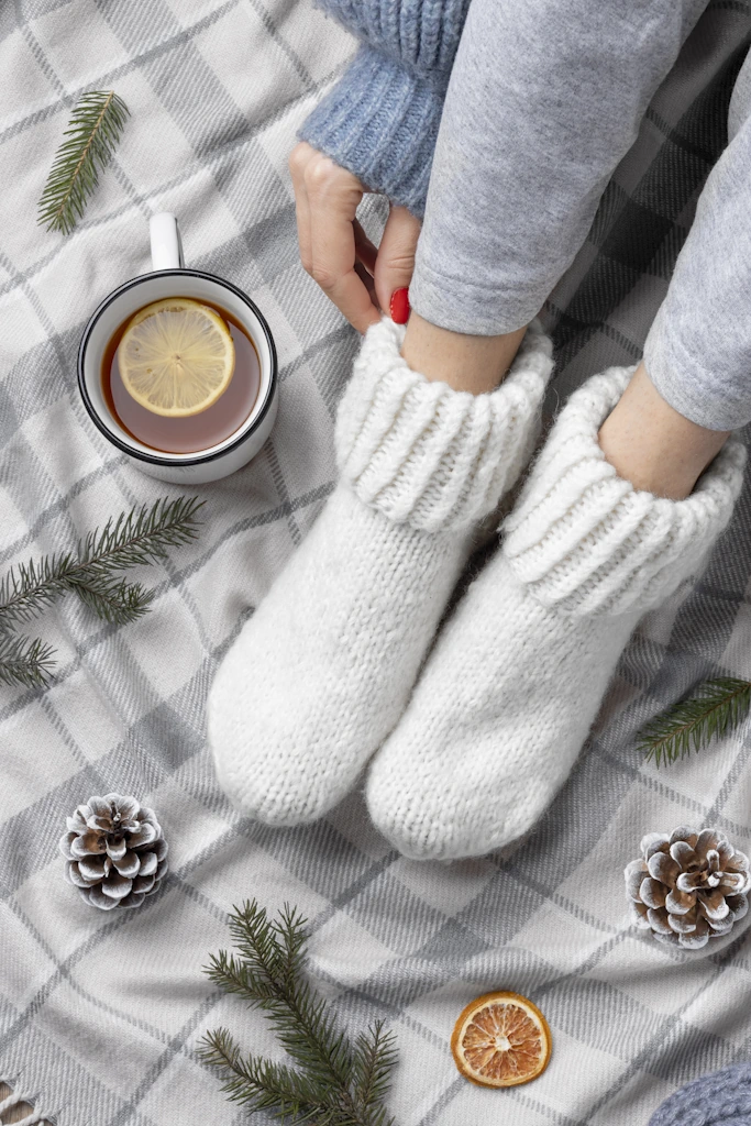 femme en chaussette